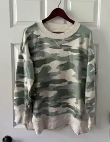 Aerie Oversized Camo Crewneck Sweatshirt