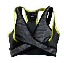 NWT Alexander Wang x H&M Sports Bra Top in Black Gray Yellow Wrap 4