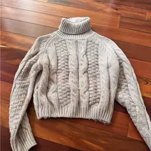 Zaful Chunky Knit Turtleneck Sweater