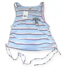 Disney Mickey Mouse Striped Tank Top crop Summer Vacation