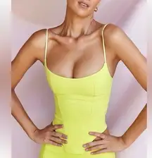 House of CB Flavia Neon Sculpting Corset Yellow Women’s Size Small Cocktail Date