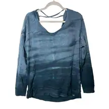 Prana drape‎ back blue sweatshirt size medium