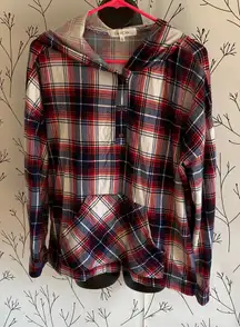 Eden & Olivia Red and Blue Plaid Hoodie