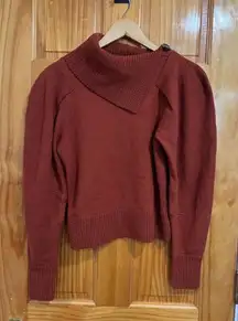 Ulla Johnson Riley Rust Orange Merino Wool Asymmetric Sweater Womens 
Size P
Goo