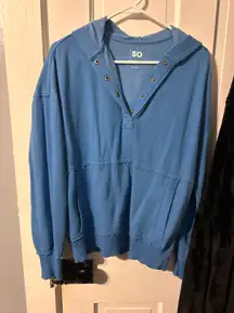 blue hoodie