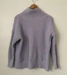 Aerie XS Purple Knit Mock Neck Oversized Sweater