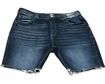 KanCan Kurvy Ultra High Rise Cut Offs Dark Wash 32