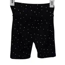 LOVE STREAK BLACK BIKER SHORTS WITH STARS SIZE XS