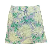 Tibi blue & green floral pencil skirt size 6