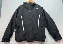 The North Face HyVent Jacket Black Full Zip Mesh Lining Logo A7CQ Women's XL