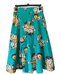 Plenty by Tracy Reese Decade by Decade Floral Skirt Green Size 2