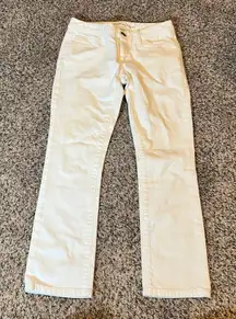 Banana Republic Skinny White Jeans Women Cotton Spandex Bootcut Size 24