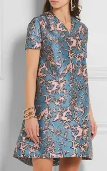 NWT. RUNWAY! $1745 Balenciaga printed Satin Dress FR 36 / US 4