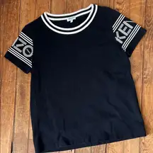 Women’s Kenzo Paris logo short sleeve tee shirt Japanese Street black size small