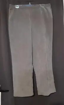 Alfred Dunner Gray Corduroy Pants, Women's Size 18, Pull On, Elastic Waist