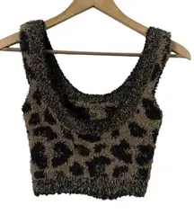 Skims Fuzzy Leopard print tank