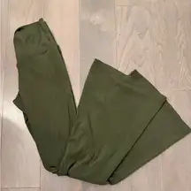 Aerie Forest Green Wide Leg Pants