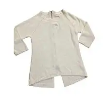 Zara Knit white sweater with zip up back sz medium