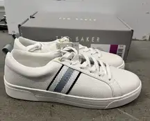 Ted Baker Women's Sneakers Blue White Low Top Lace Up Shoes Size 11 NIB
