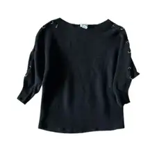 Carmen Marc Valvo women’s black long sleeve sweater size small