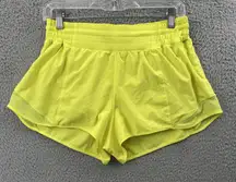 Lululemon Hotty Hot Shorts 2.5" High Rise Electric Lemon Athletic‎ Gym Women's 8