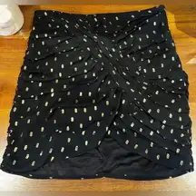 NWOT Zara Womens Polka Dor Black and Gold Skirt Size Medium