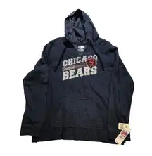 NFL Womens XXL Chicago‎ Bears Lightweight Sweatshirt Hoodie Football