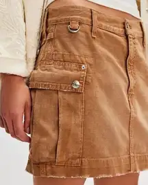 Re/Done Denim Women’s Size 28 Travertino Khaki Brown Cargo Jean Mini Skirt
