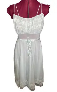 nightgown satin lace vintage sheer 1950s