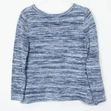J. Jill Womens Blue Heathered Long Sleeve Knit Pullover Sweater Boxy‎ Size Small