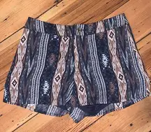 Blu Pepper Tribal Print Shorts