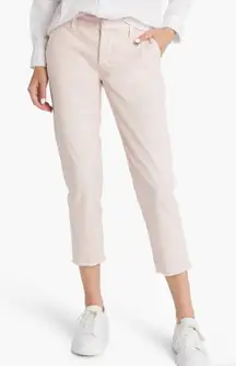 Frank & Eileen Wicklow Cotton Crop Chinos In Vintage Rose Size 4