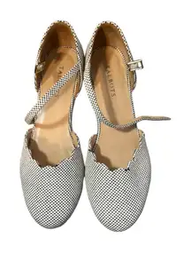 Talbots‎ Size 9.5 Sandals Lyndsay Espadrille Wedge Heels Two-Tone Tweed Preppy