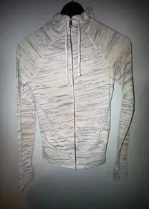 Sonoma women’s Perfect fit Lightweight cream‎ grey Hooded zip up size xs