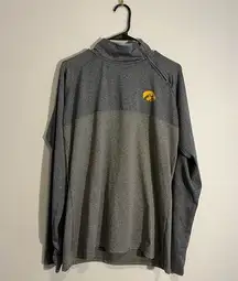 Iowa Hawkeyes Big Ten NCAA Women's Gray Rivalry Threads Asymmetrical 1/4 Zip - S