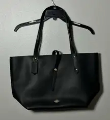 Coach Black Market Pebbled Tote Bag with Gold Accents Large