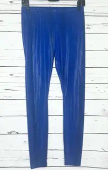 2B BEBE Blue Shiny Faux Snake Print Leggings Size Small