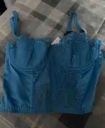 blue corset top