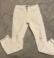 white ripped skinny jeans