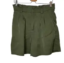 olx tie waist iguana green lyocell paper bag shorts size 8