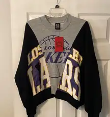 Los Angeles Lakers Women's Sweater - Gray and Black and purple size L brand new