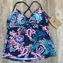 True Craft | Multicolor Bikini Tankini Bathing Suit | NWT | Medium