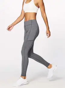 Lululemon Women's Heathered Grey Speed Up Tight *28" Leggings Sz 2