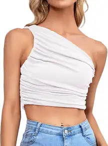 Amazon One shoulder ruched top