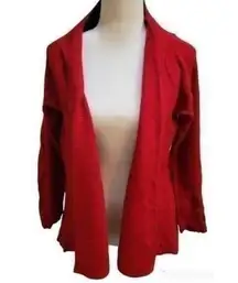 Dana Buchman Size XL Red Open Front Cardigan *please read
