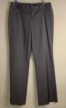 Mossimo Stretch Womens Dress Pants Trousers Brown Straight Leg Comfort Sz 10 EUC