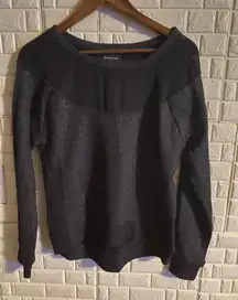 women's long sleeve black sweater size large