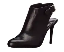 Black Rayna Leather Booties