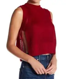 Closet Space Tie Side Slit Knit Sweater Tank Top M