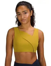 Lululemon Sz.6 Nulu Cross-Front Yoga Bra *Light Support, B/C Cups Auric Gold